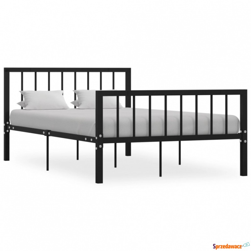 Rama łóżka, czarna, metalowa, 120 x 200 cm - Stelaże do łóżek - Ciechanów