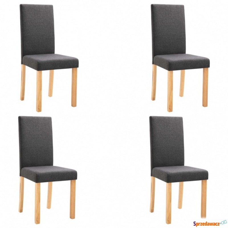 Krzesła stołowe, 4 szt., ciemnoszare, tkanina - Krzesła kuchenne - Lubowidz