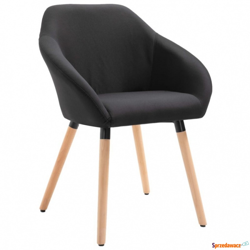 Krzesło do salonu czarne tapicerowane tkaniną - Krzesła do salonu i jadalni - Legnica