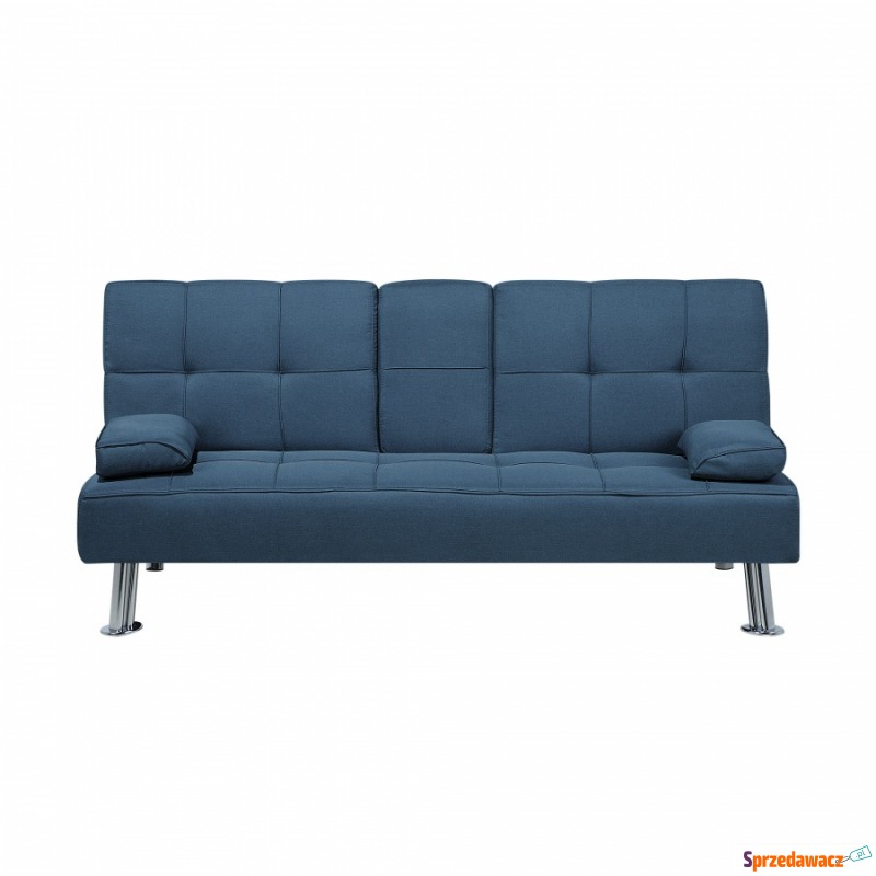 Rozkładana tapicerowana sofa Angelos niebieska - Sofy, fotele, komplety... - Kalisz