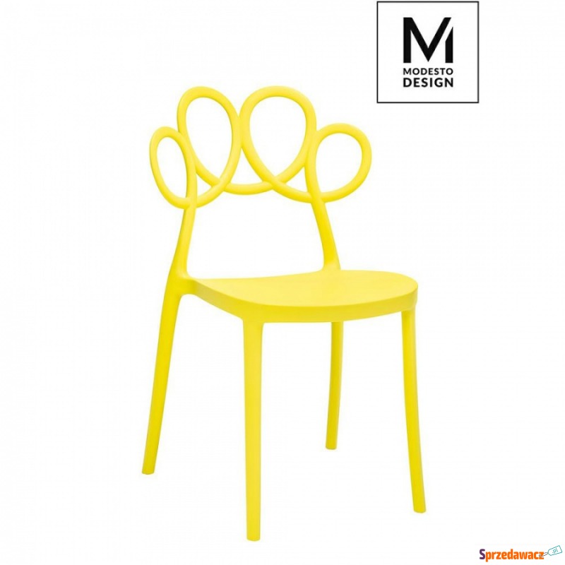 MODESTO krzesło LOOPY żółte - polipropylen - Krzesła do salonu i jadalni - Działdowo