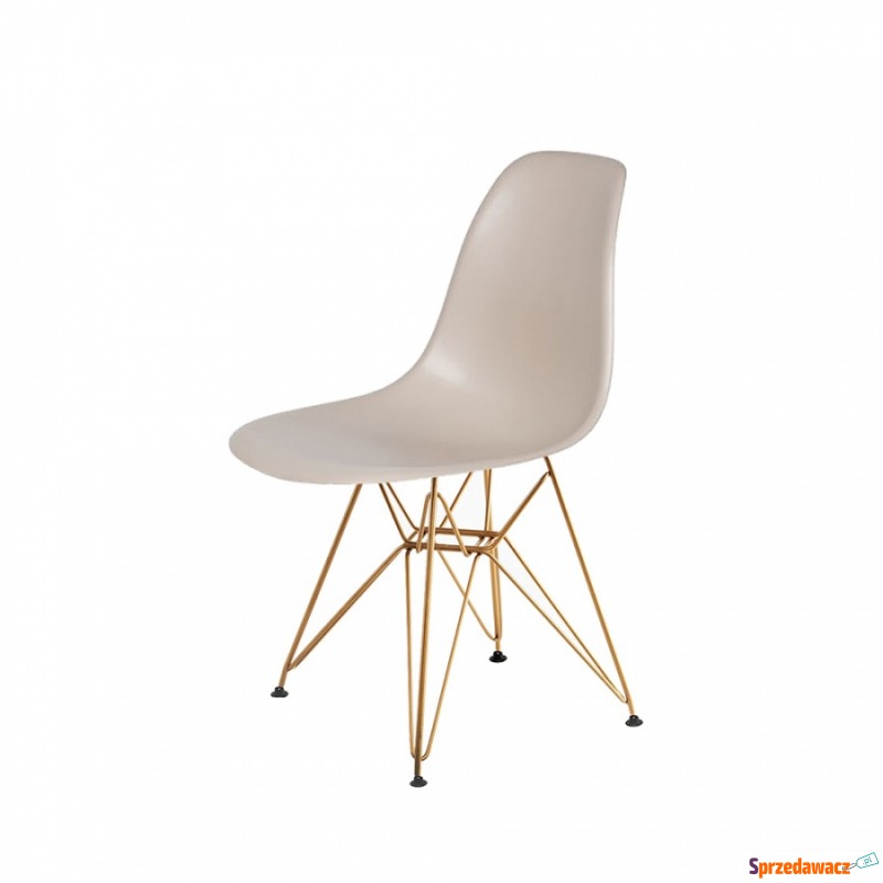 Krzesło DSR Gold King Home beżowy - Krzesła do salonu i jadalni - Nowy Targ