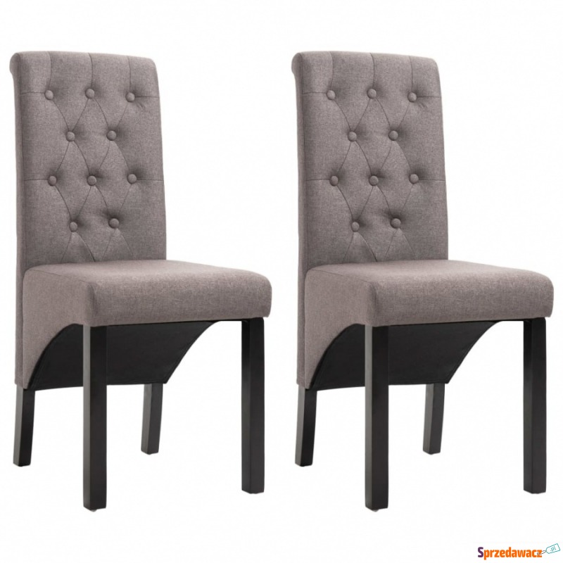 Krzesła stołowe, 2 szt., kolor taupe, tapicer... - Krzesła kuchenne - Reguły