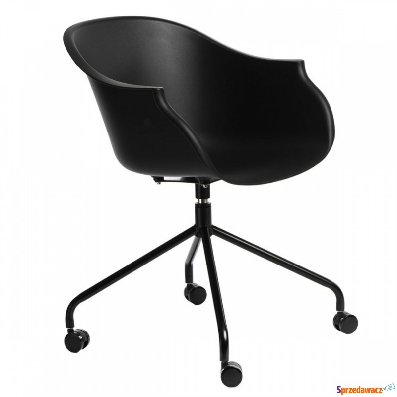 Krzesło biurowe na kółkach Roundy czarne - Krzesła biurowe - Gdynia