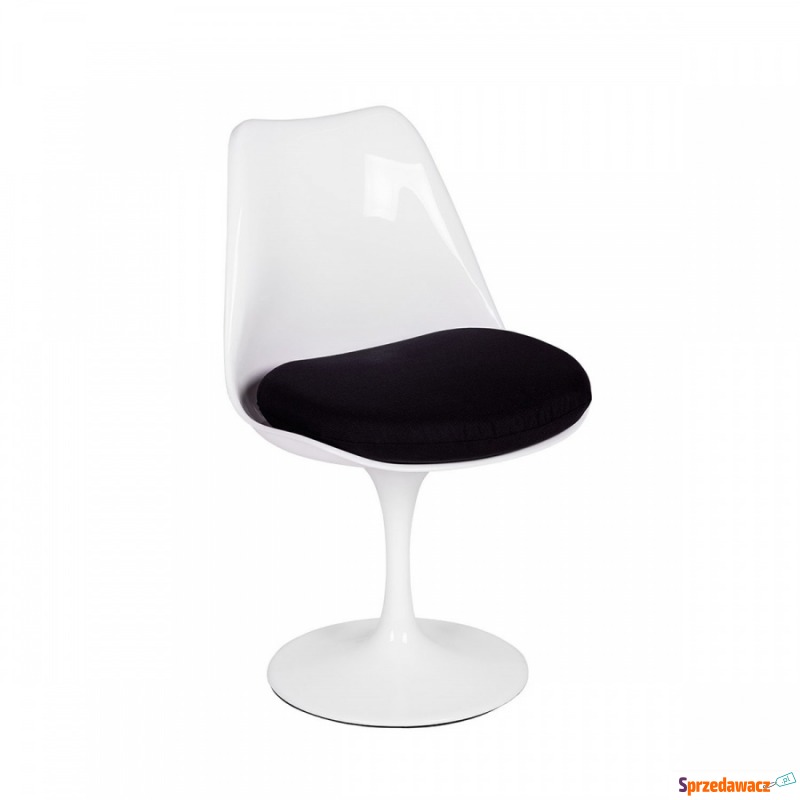 Krzesło Tulip King Home czarno-białe - Krzesła do salonu i jadalni - Legionowo