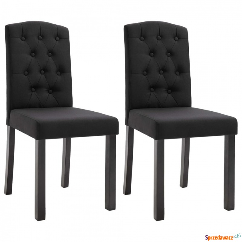 Krzesła do jadalni 2 szt. czarne tapicerowane... - Krzesła do salonu i jadalni - Pruszcz Gdański