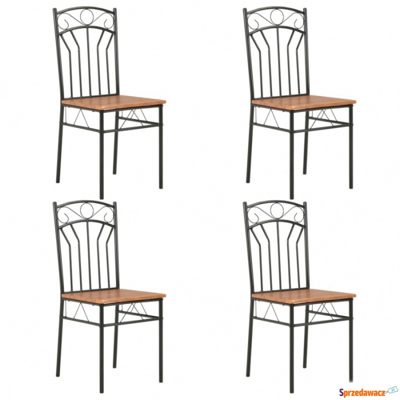 Krzesła do kuchni 4 szt. brązowe MDF - Krzesła kuchenne - Jastrzębie-Zdrój