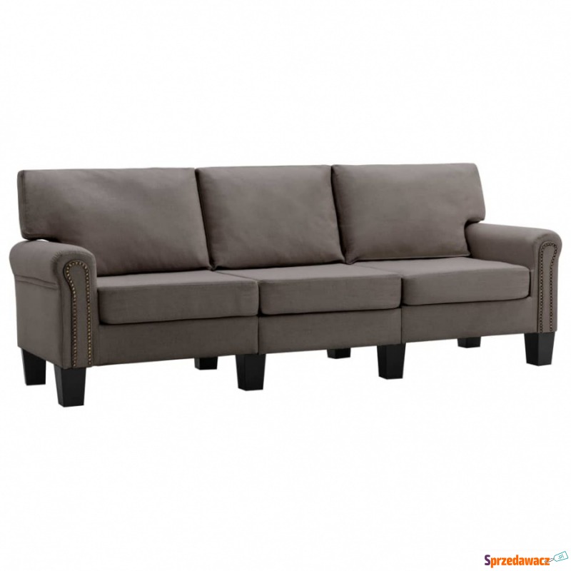 3-osobowa sofa, taupe, tapicerowana tkaniną - Sofy, fotele, komplety... - Nowy Dwór Mazowiecki