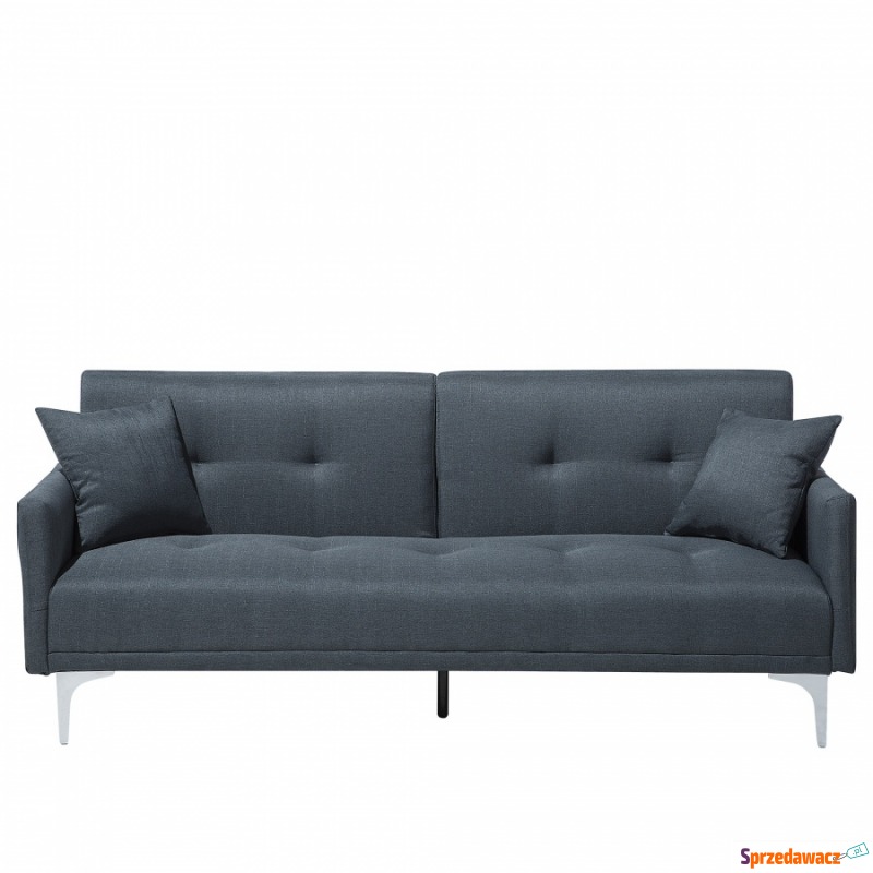 Sofa z funkcją spania tapicerowana szaroniebieska... - Sofy, fotele, komplety... - Świecie