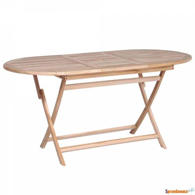 Stół z litego drewna tekowego, 160 x 80 x 75 cm - Stoły kuchenne - Jelenia Góra