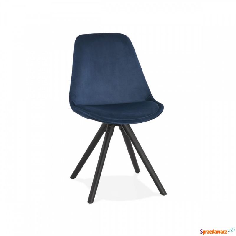 Krzesło Kokoon Design Jones niebieskie nogi czarne - Krzesła do salonu i jadalni - Olsztyn