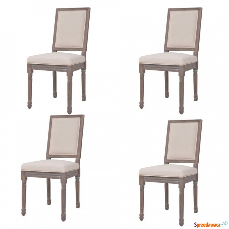 Krzesła do jadalni 4 szt. kremowe - Krzesła do salonu i jadalni - Kętrzyn