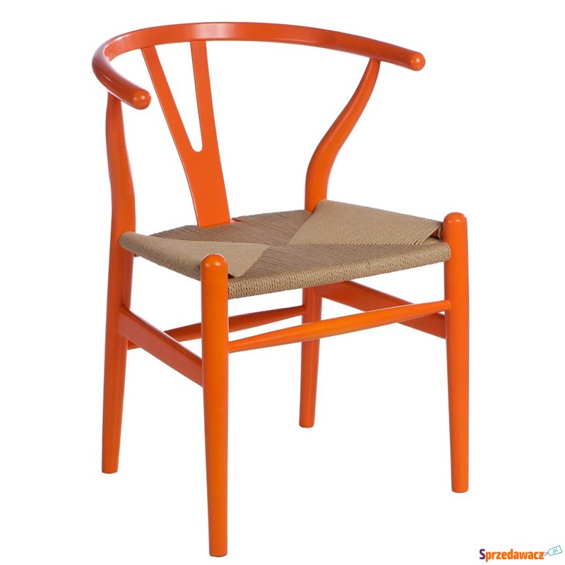 Krzesło do kuchni Wicker Color pomarańczowe - Krzesła kuchenne - Bezrzecze