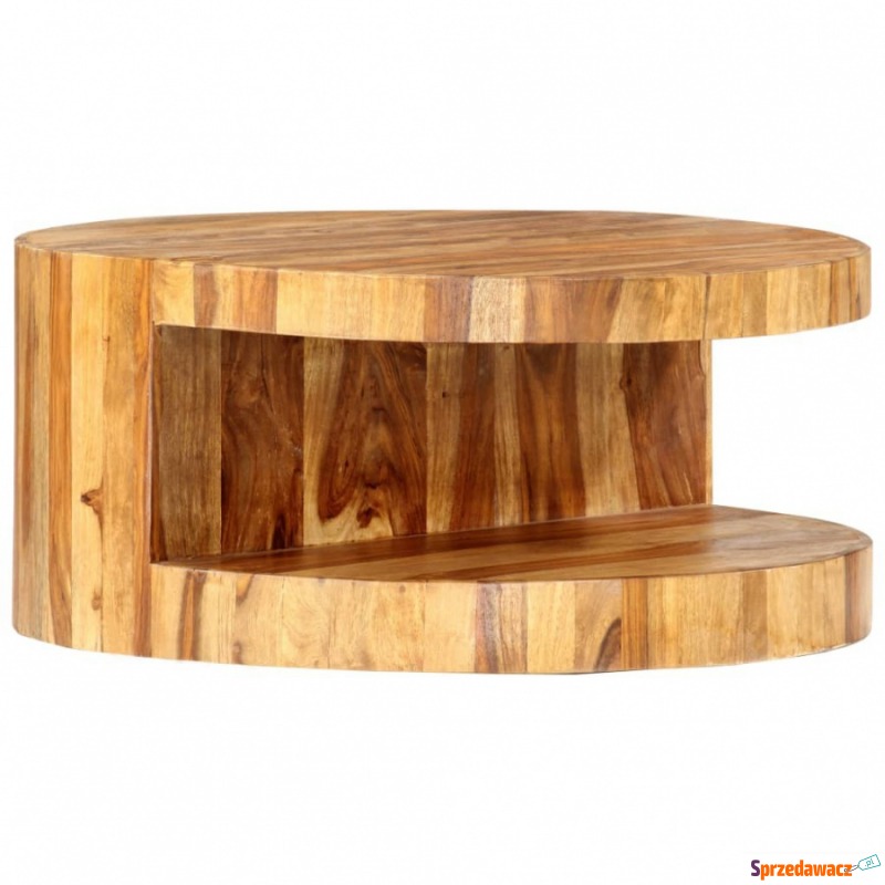 Okrągły stolik kawowy 65x30 cm lite drewno sheesham - Stoły, stoliki, ławy - Jastrzębie-Zdrój