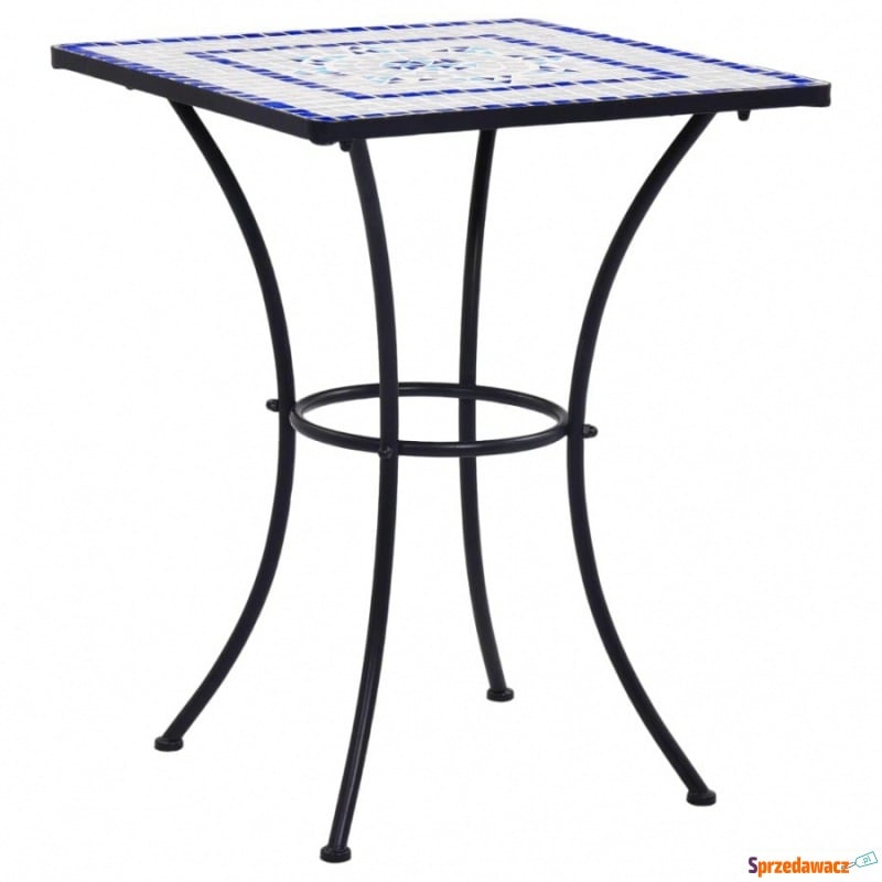 Mozaikowy stolik bistro, niebiesko-biały, 60 cm,... - Stoły, ławy, stoliki - Rzeszów