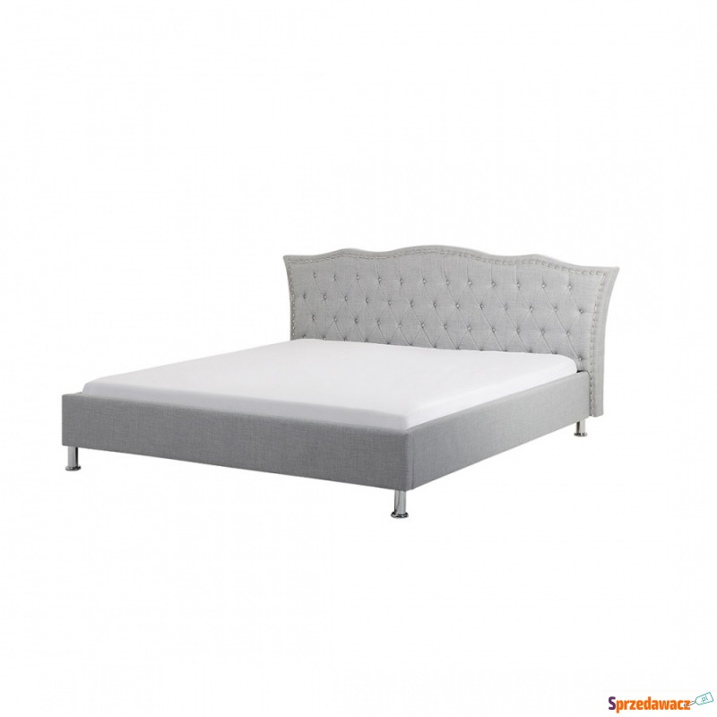 Łóżko szare - 180x200 cm - Orsola - łóżko tap... - Łóżka - Pabianice