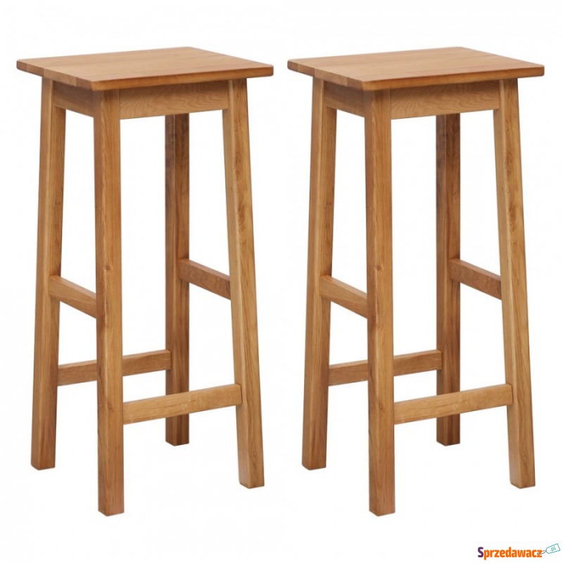 Krzesła barowe 2szt 30x35x75 cm lite drewno dębowe - Taborety, stołki, hokery - Kraśnik