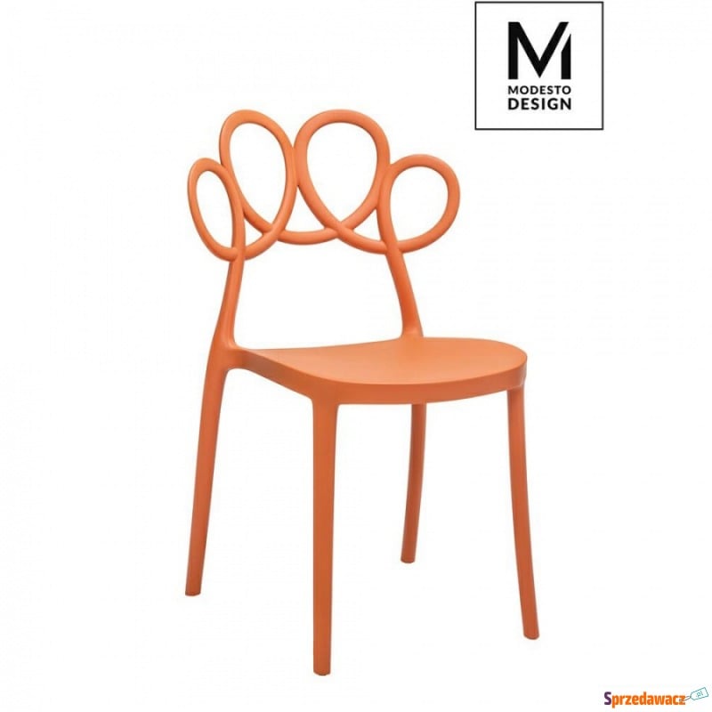 MODESTO krzesło LOOPY brązowe - polipropylen - Krzesła do salonu i jadalni - Zawiercie