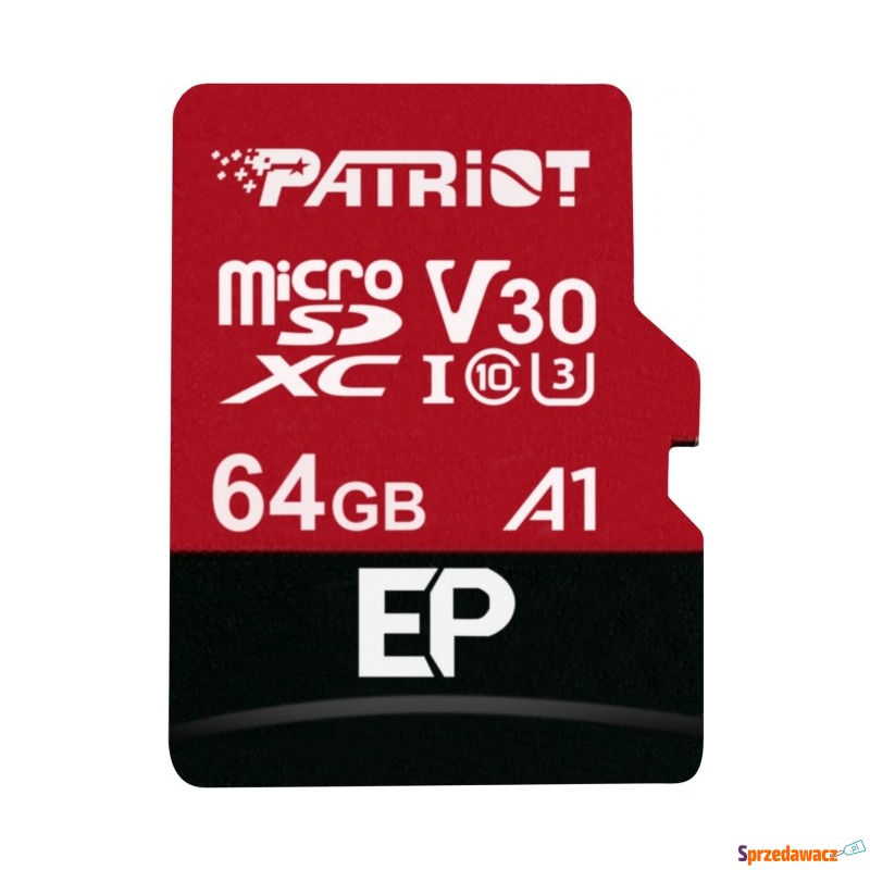Patriot EP Series 64GB microSDXC V30 - Karty pamięci, czytniki,... - Mikołów