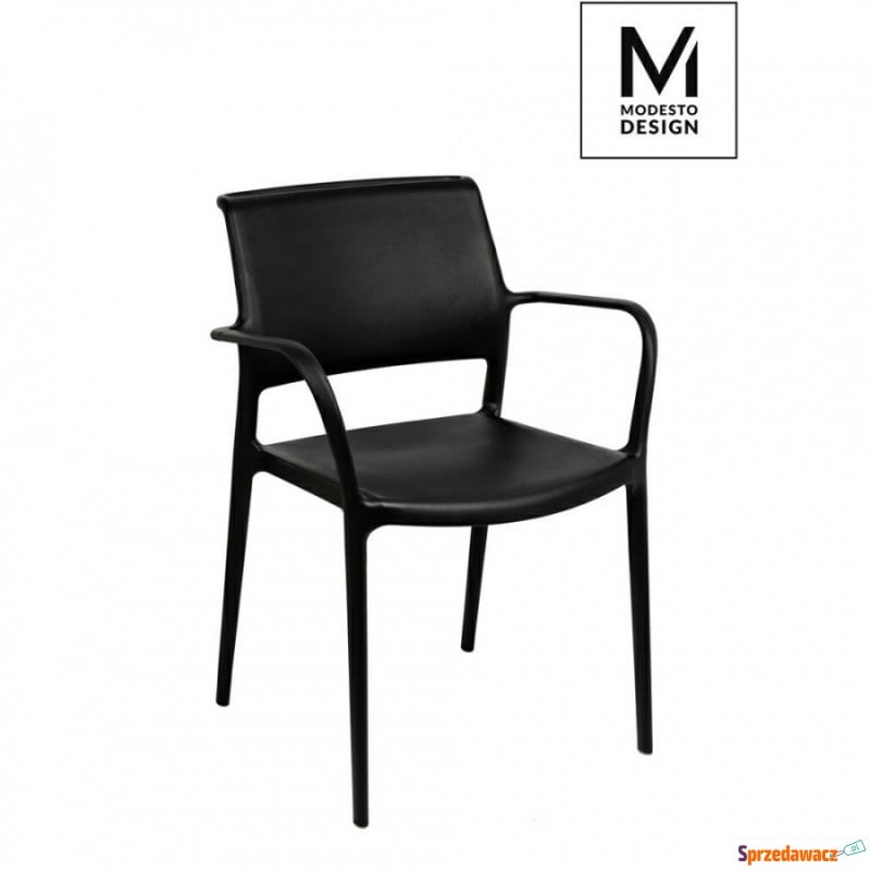 MODESTO krzesło PETRA czarne - polipropylen - Krzesła do salonu i jadalni - Żnin