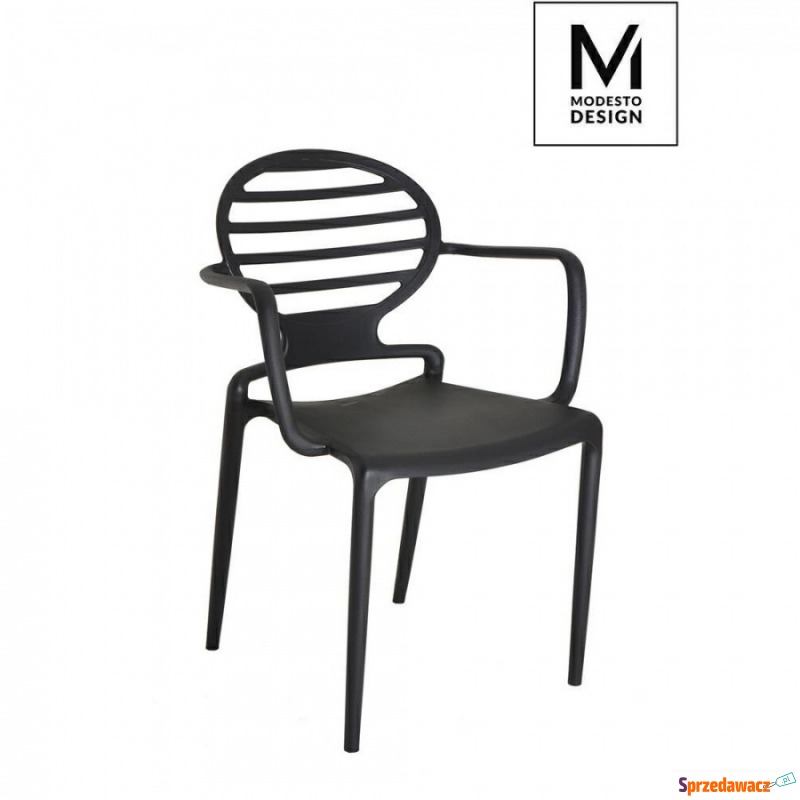 MODESTO krzesło TANK czarne - polipropylen - Krzesła do salonu i jadalni - Mikołów