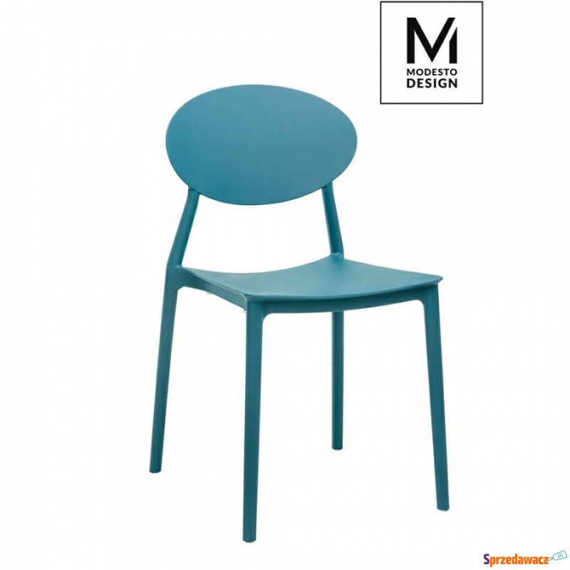 MODESTO krzesło FLEX morskie - polipropylen - Krzesła do salonu i jadalni - Będzin
