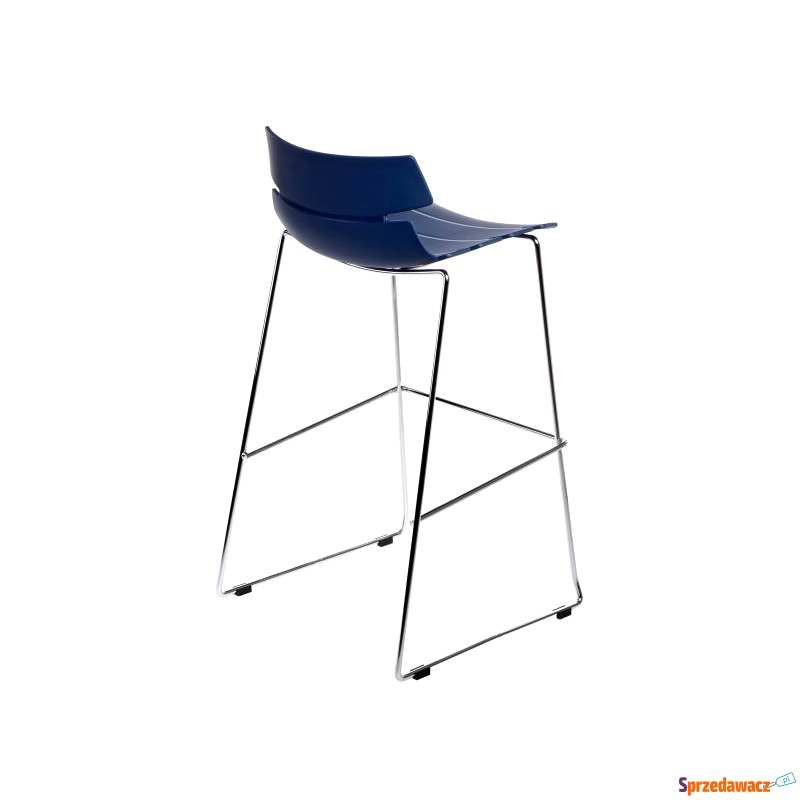 Krzesło barowe Techno niebieskie - Taborety, stołki, hokery - Czarne