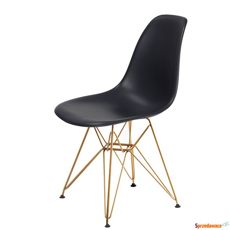 Krzesło DSR Gold King Home czarne - Krzesła do salonu i jadalni - Oława