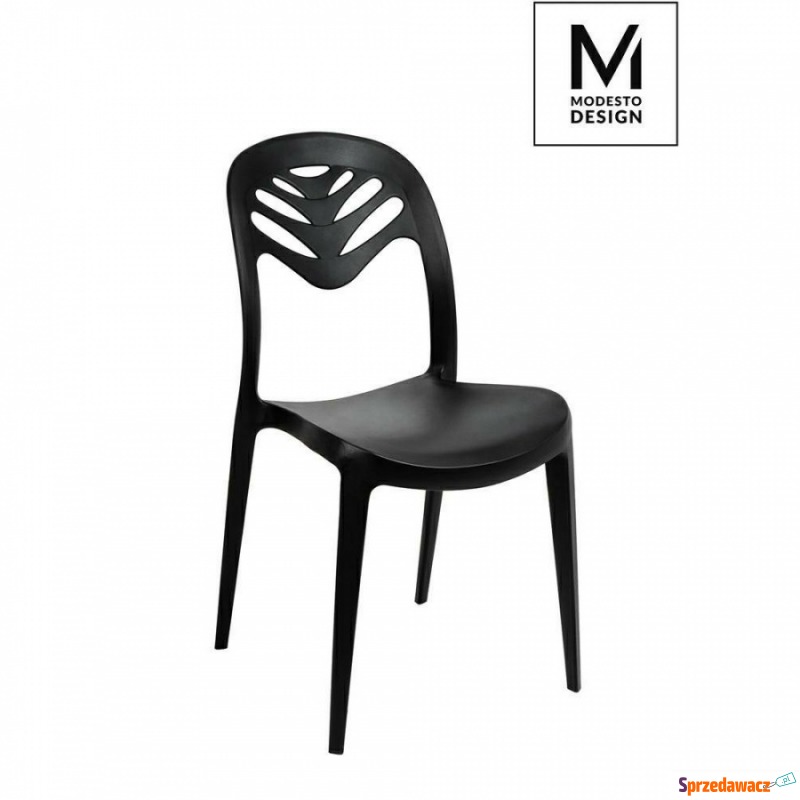 MODESTO krzesło MONSTERA czarne - polipropylen - Krzesła do salonu i jadalni - Sochaczew