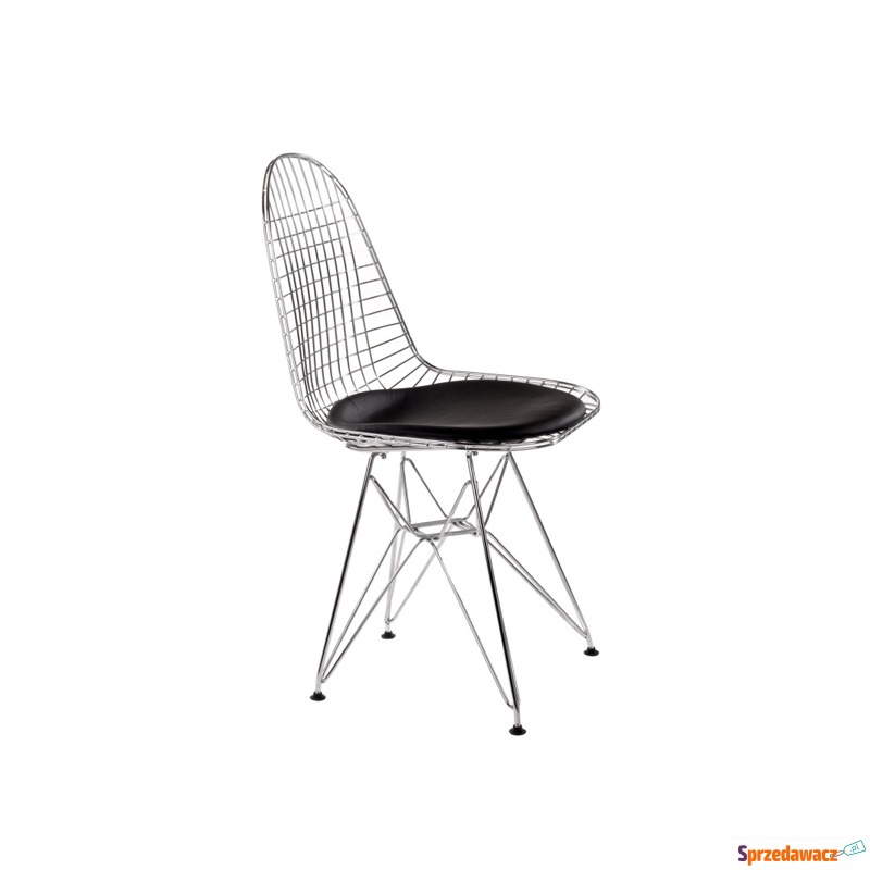Krzesło Net czarna pojedyncza poduszka - Krzesła do salonu i jadalni - Olsztyn