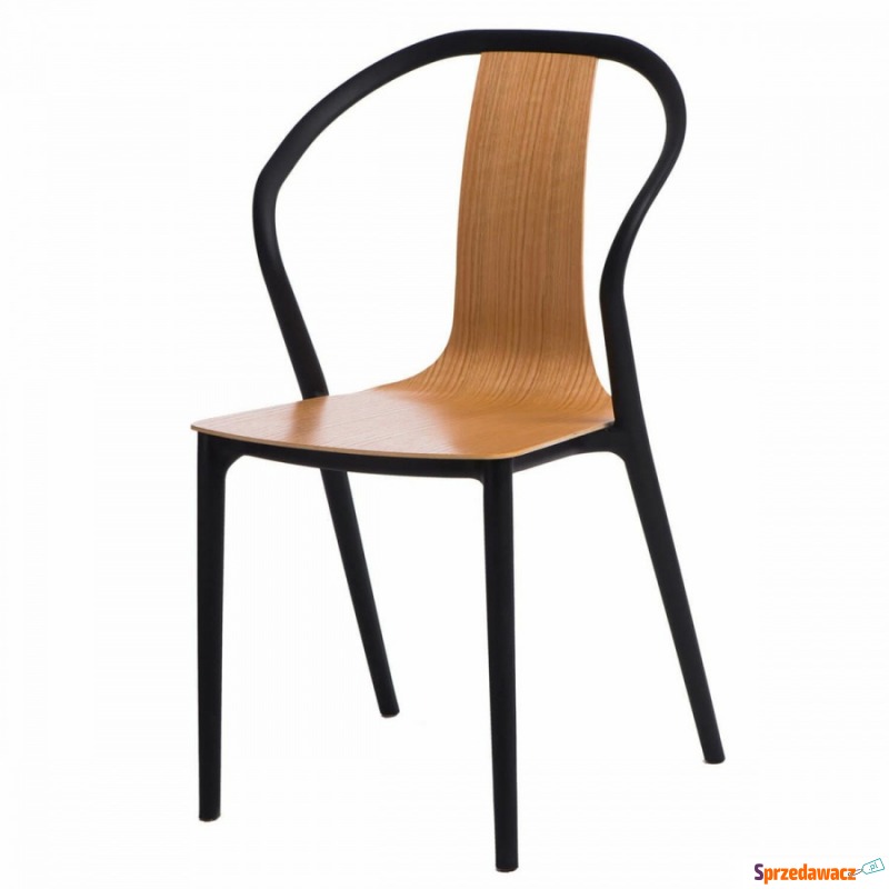 Krzesło Bella czarne/naturalne - Krzesła do salonu i jadalni - Jelenia Góra