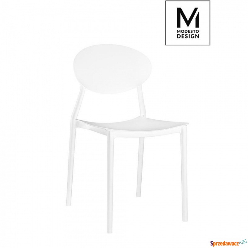 MODESTO krzesło FLEX białe - polipropylen - Krzesła do salonu i jadalni - Chrośnica