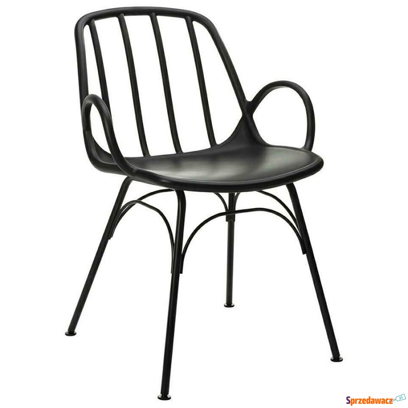 Krzesło CASTERIA czarne - polipropylen - Krzesła do salonu i jadalni - Szczytno