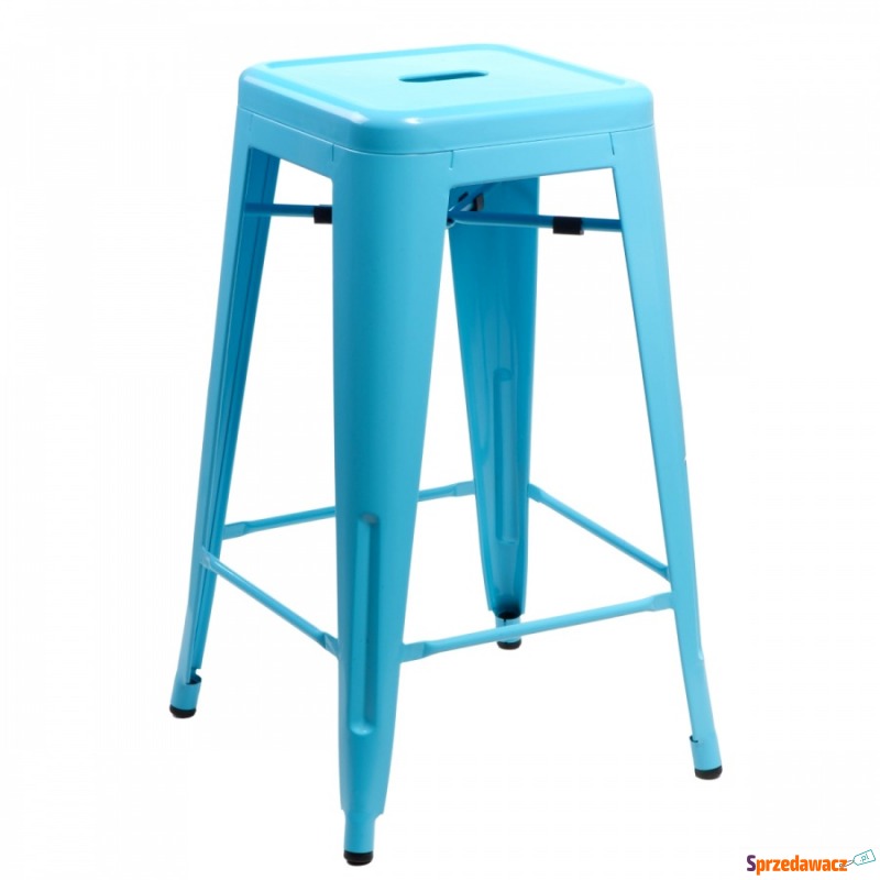 Krzesło barowe Paris D2 75cm niebieskie - Taborety, stołki, hokery - Kalisz