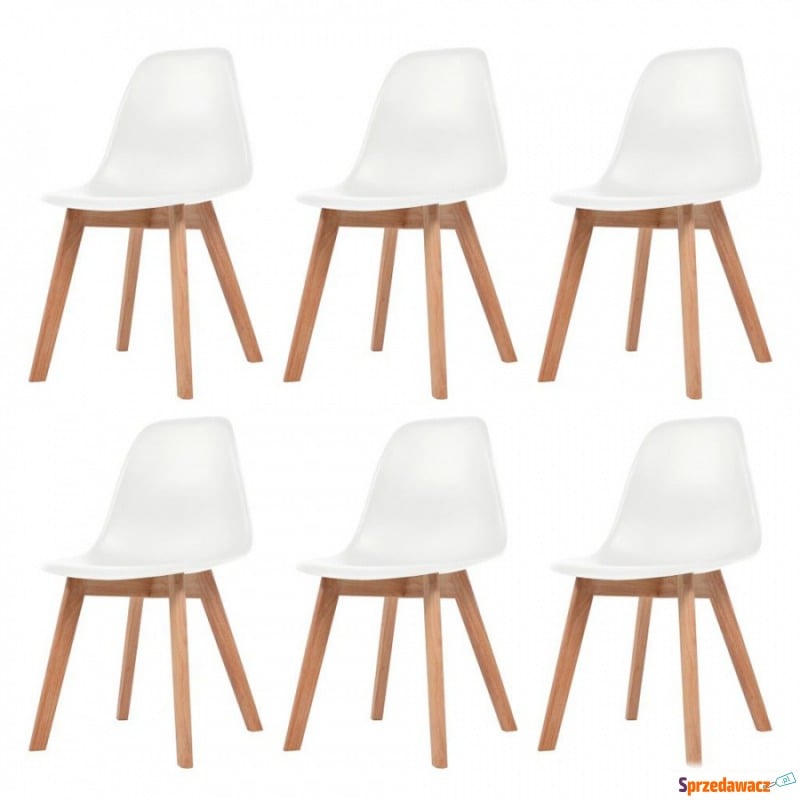 Krzesła do jadalni, 6 sztuk, białe - Krzesła kuchenne - Otwock