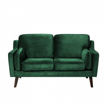 Sofa dwuosobowa tapicerowana zielona Cecilia