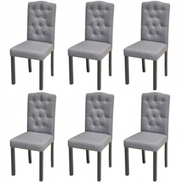 Krzesła do jadalni 6 szt. materiałowe ciemnoszare