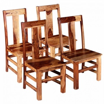 Krzesła do kuchni z drewna sheesham 4 szt.