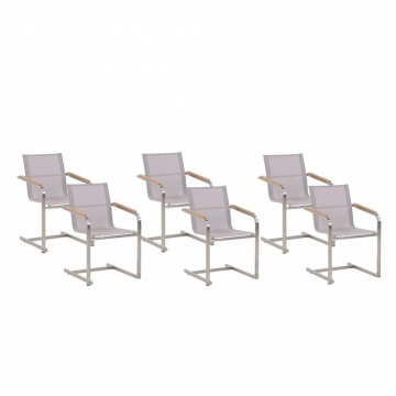 Zestaw 6 krzeseł ogrodowych beżowy COSOLETO