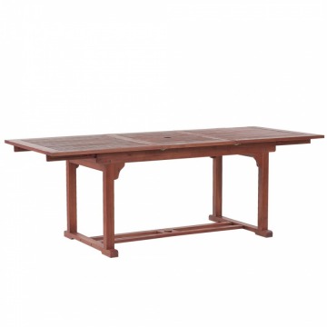 Rozkładany stół ogrodowy akacjowy 160/220 x 90 cm ciemne drewno TOSCANA