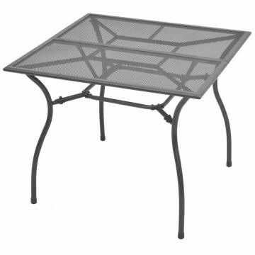 Ogrodowy stół jadalniany, metalowa siatka, 90x90x72 cm