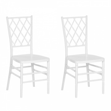 Zestaw 2 krzeseł do jadalni biały CLARION