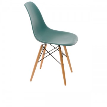 Krzesło P016W PP navy green, drewniane nogi