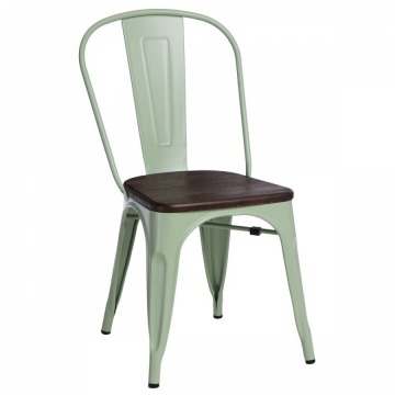 Krzesło Paris Wood D2 zielone-sosna szczotkowana