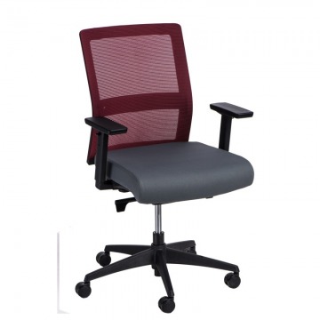 Krzesło biurowe Maduu Studio Press czerwono-szare