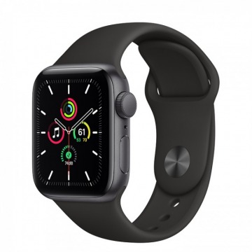 Smartwatch Apple Watch SE GPS 40mm aluminium, gwiezdna szarość | czarny pasek sportowy