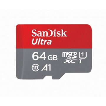 Karta pamięci SanDisk Ultra SDSQUAR-064G-GN6MA (64GB; Class 10; + adapter)