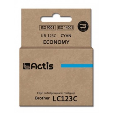 Tusz ACTIS KB-123C (zamiennik Brother LC123C/LC121C; Standard; 10 ml; niebieski)