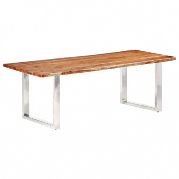 Stół z naturalnymi krawędziami, drewno akacjowe, 220 cm, 3,8 cm