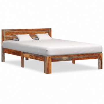 Rama łóżka, lite drewno sheesham, 120 x 200 cm
